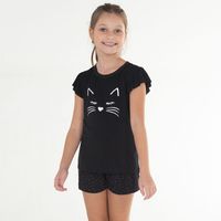 Pijama-Curto-Manga-Curta-Malha-Cats-Mini-Feminino